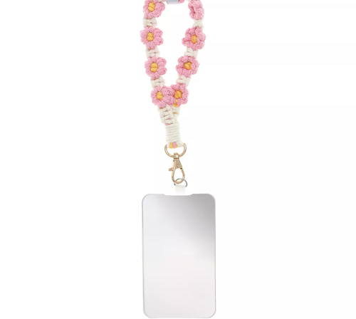 Floral Crochet Wrist Phone Strap