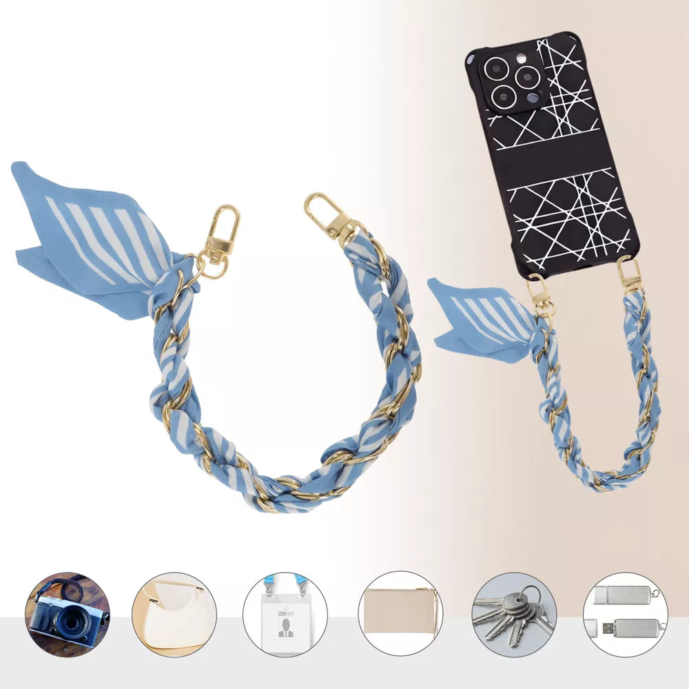 Scarf Fabric Braided Wrist Phone Strap