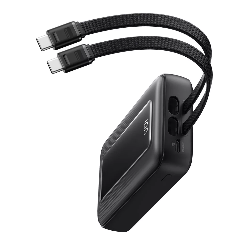 20000mAh Power Bank With Dual Built-in USB-C Cables