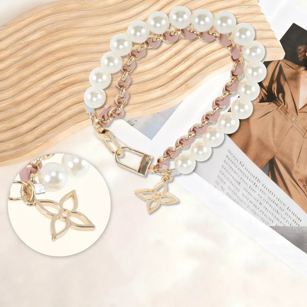 Pearl Chain Wrist Phone Strap