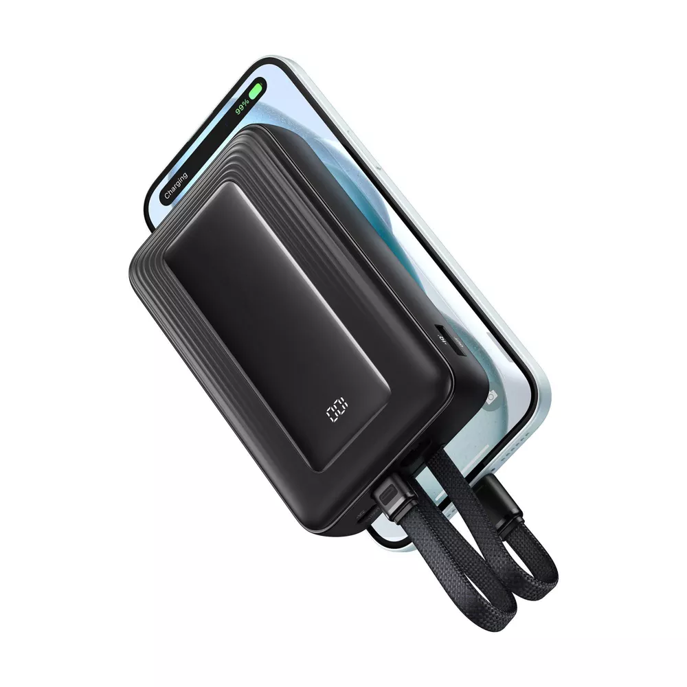 20000mAh Power Bank With Dual Built-in USB-C Cables