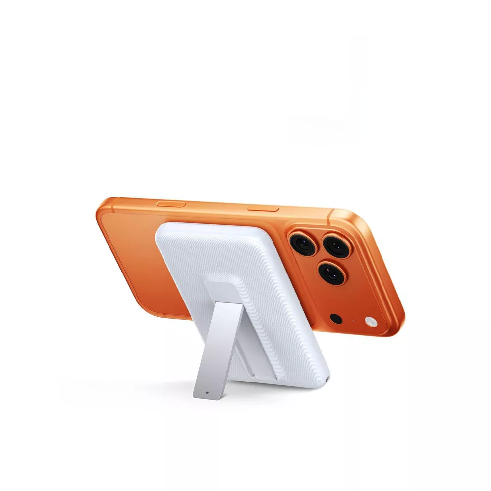 5000mAh Qi2 Magnetic Wireless Power Bank With Foldable Stand
