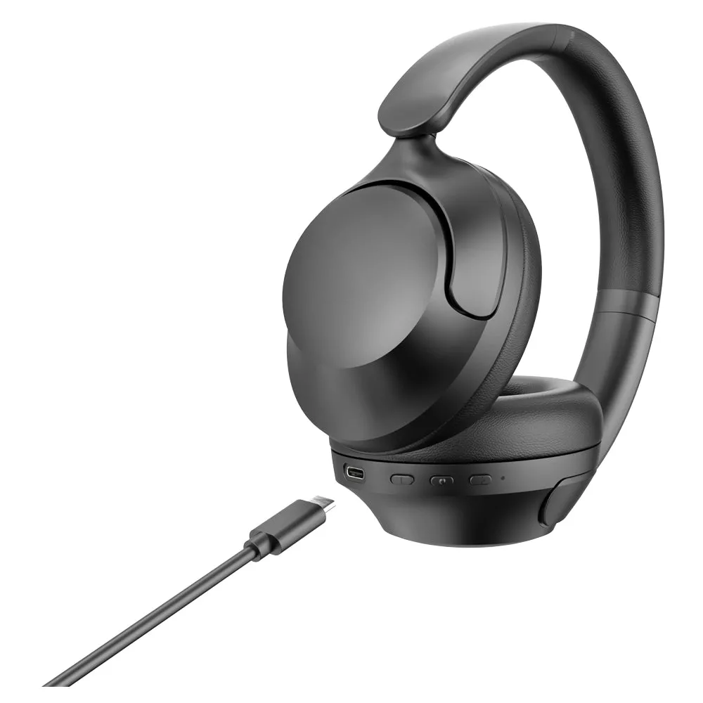 Foldable Over-Ear Wireless Headphones with Hybrid ANC