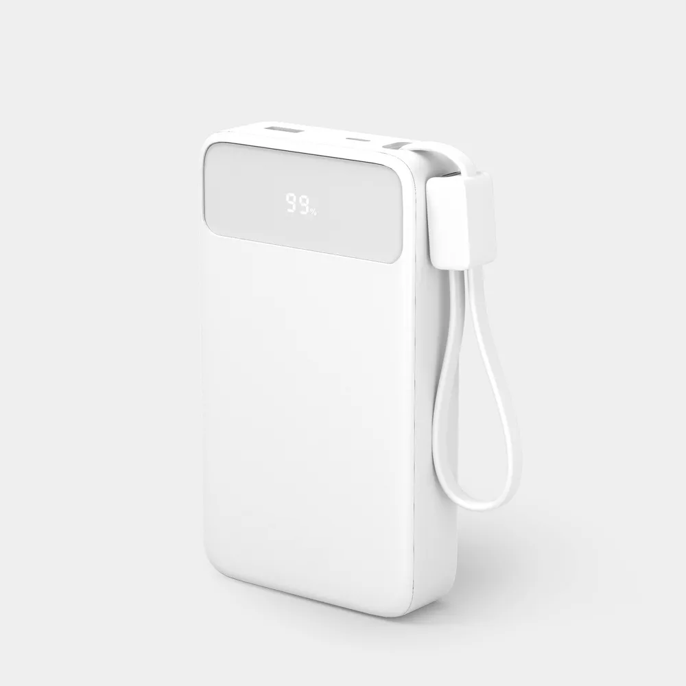 20000mAh Portable Power Bank with Built-in Lanyard Cable