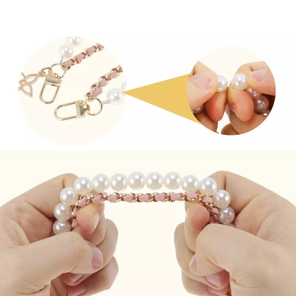 Pearl Chain Wrist Phone Strap