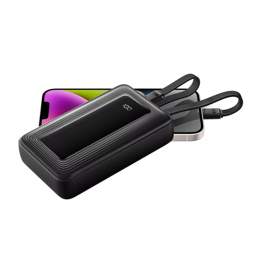 20000mAh Power Bank With Dual Built-in USB-C Cables